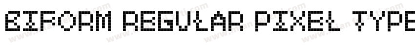 Biform Regular Pixel Typeface字体转换